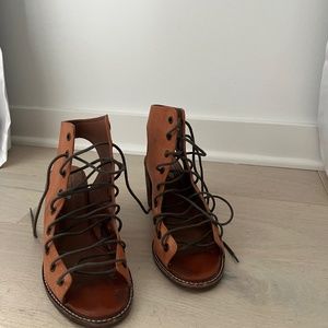 Free People Lace Up Booties